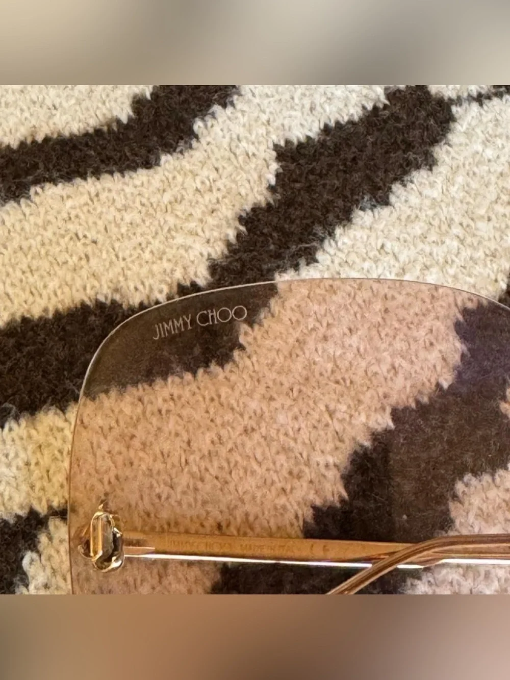 Jimmy Choo Pink Zelma Oversized Shield No-Glare Sunglasses